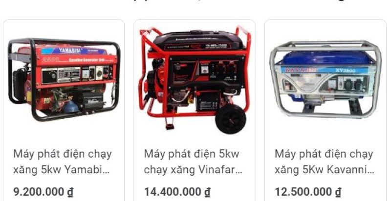 máy phát điện chạy xăng 5kW