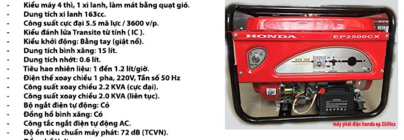 Máy phát điện chạy xăng 2kW